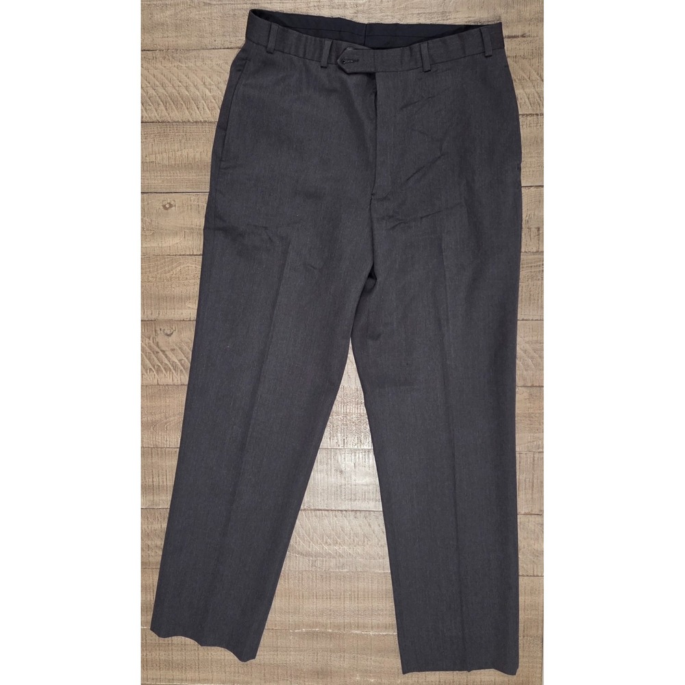 Mens Charcoal Gray Brooks Brothers "346" 100% Wool Dress Pants W34 L32
